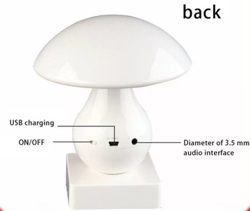 Мини-динамик Bluetooth со светодиодной подсветкой и радио, белый