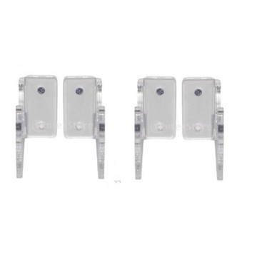 2 Pair Rack Display Hooks Hanger Acrylic Storage