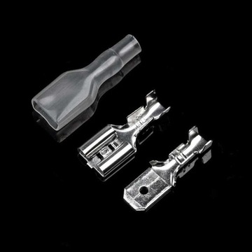 Набор коннекторов 4,8мм + гильзы, 200 шт.