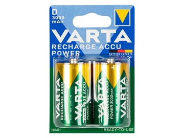 2 szt. Akumulator R20 Ni-MH D 3000mAh VARTA