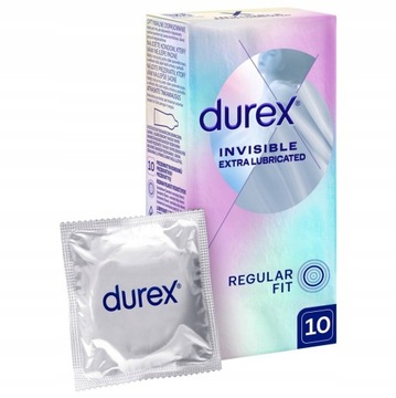 Prezerwatywy Durex Invisible dodatkowo nawilżane extra lubricated 10szt