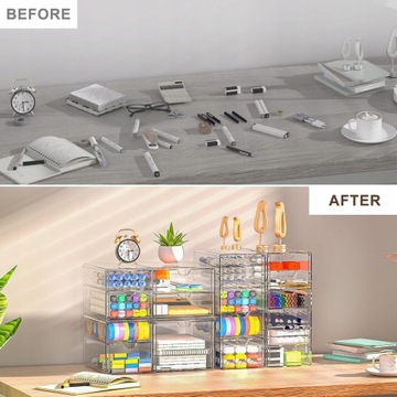 ORGANIZER NA BIURKO WIELOFUNKCYJNY PRZYBORNIK BIUROWY POJEMNIK NA TOALETKĘ