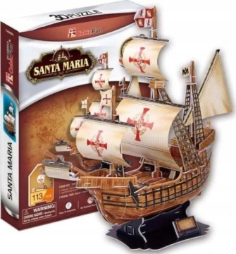Rozvíjející se Puzzle pro skládání Logická Hra Sada Puzzle Loď Santa Maria