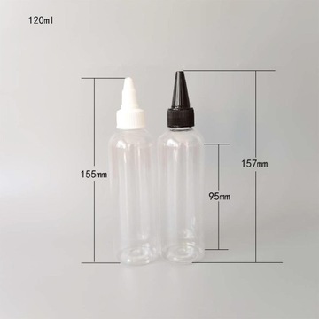 Набор из 20 бутылок для воды по 120 мл, дорожные бутылки с дозатором, маленькое горлышко, черная крышка