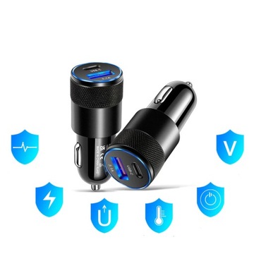 АВТОМОБИЛЬНОЕ ЗАРЯДНОЕ УСТРОЙСТВО ALOGY USB USB-C 3.1A МОЩНОЕ БЫСТРОЕ