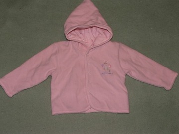 Bluza polarowa dwustronna z kwiatkami 6-12m M&