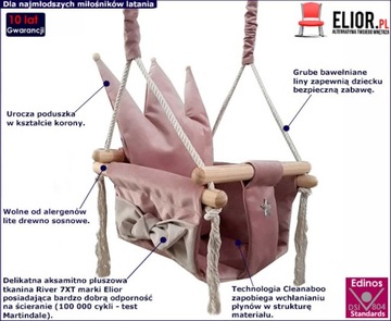КАЧЕЛИ ДЛЯ ДЕВОЧКИ = РОЗОВЫЕ С КОРОНОЙ