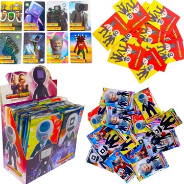SKIBIDI TOILET KARTY KOLEKCJONERSKIE DO GRY MEGA BOX 288 SZTUK 36x SASZETKI