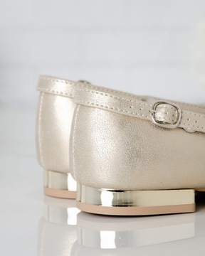 Buty wizytowe złote dziewczęce KBD-805 - 33