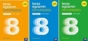 TERAZ EGZAMIN ÓSMOKLASISTY REPETYTORIUM ZESTAW POLSKI ANGIELSKI MATMATYKA