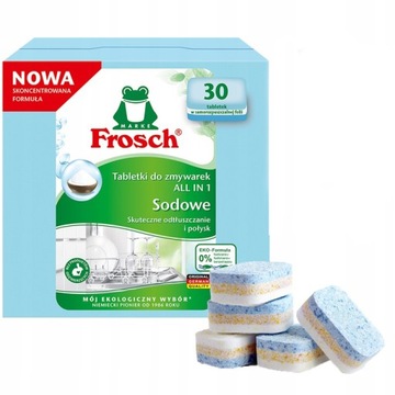 TABLETKI DO ZMYWARKI ZMYWAREK FROSCH ekologiczne EKO sodowe 30 SZT ALL-IN-1