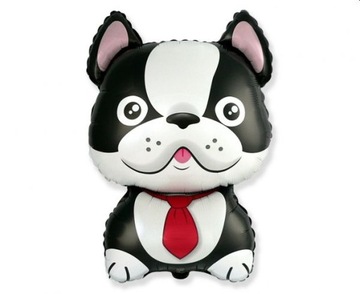 Balon foliowy 24 cale Pies Bulldog, czarny