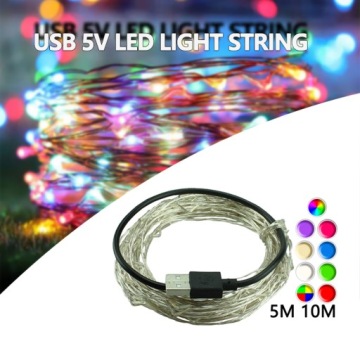 100 СВЕТОДИОДНЫХ ЛАМП ДЛЯ USB, ХОЛОДНЫЙ БЕЛЫЙ ПРОВОД