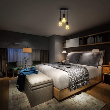 ПОТОЛОЧНЫЙ СВЕТИЛЬНИК 3x E27 - РЕТРО - КОРИДОР - КУХНЯ