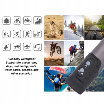 HD 1080P rower kask motocyklowy kamera WiFi