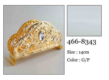 Serwetnik metalowy złoty