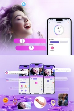 Многофункциональная накладка на пенис с APP-управлением, эрекционное кольцо