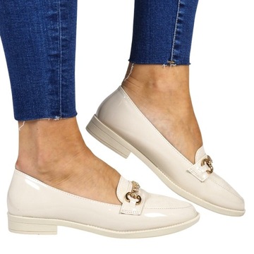 LORDSY SHOES МОКАСИНЫ-СЛИПЫ НА ПЛОСКОЙ ПОДОШВЕ БЕЖЕВЫЕ КРАСКИ