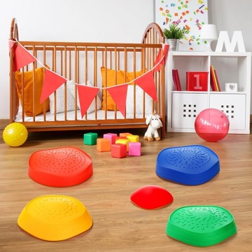 Сенсорная дорожка Разноцветные камешки для тренировки баланса 10 шт.