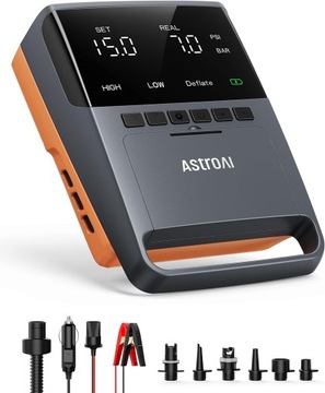 AstroAI Elektryczna pompa Sup 20 PSI z ekranem LED