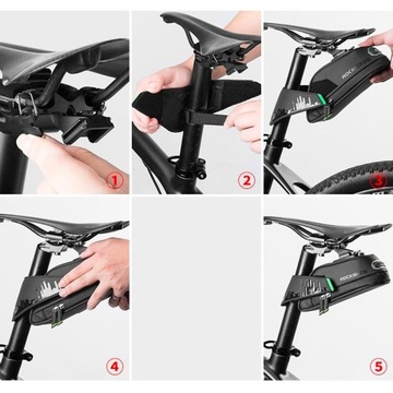 ROCKBROS TORBA SAKWA ROWEROWA POD SIODEŁKO WODOODPORNA NA ROWER 1,5L