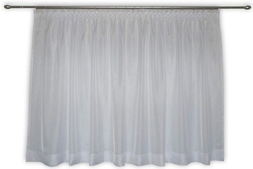 Krótka GOTOWA FIRANKA BIAŁA WOAL z taśmą 40x200 cm