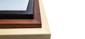 ДЕРЕВЯННАЯ РАМА ФОТОРАМКА ИЗ ПЛЕКСИ 40х60 - 60х40 см - 3 цвета, полоса 2х2