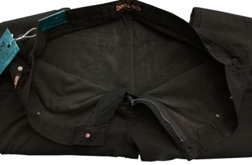 Bawełniane spodnie OCIEPLANE polarem BRĄZ/OLIWKA W33 L32 pas 80/82 cm