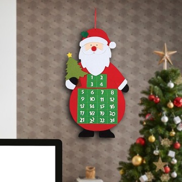 Xmas liczenie Kalendarz Wiszące Dekoracje Ścienne