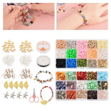 Нерегулярные каменные бусины DIY Набор с просверленным отверстием Натуральный