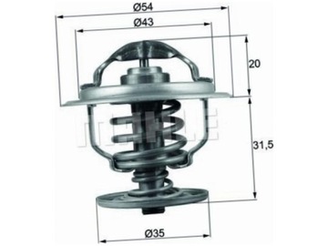BEHR TERMOSTAT TEKUTINY CHLADÍCÍ (87-C) AUDI A2 A3 A4 A6 FORD GALAXY