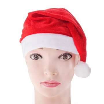 КРАСНАЯ РОЖДЕСТВЕНСКАЯ ШАПКА САНТЫ, ГЛАДКАЯ