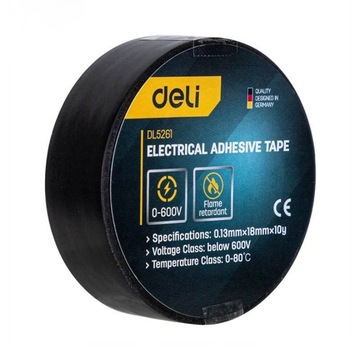 Изолента Deli Tools EDL5261, 10 м
