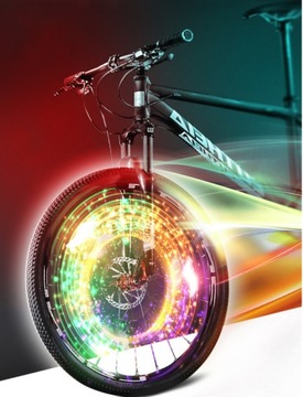 СВЕТОДИОДНАЯ ВЕЛОСИПЕДНАЯ ЛАМПА, СВЕТЯЩАЯСЯ RGB КРЫШКА НА КОЛЕСО СПИЦ, ЦВЕТНАЯ