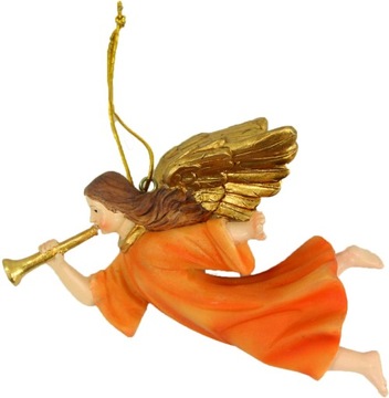 Piękny Anioł z trąbką- 9,3cm dł./ do figur 10-12cm
