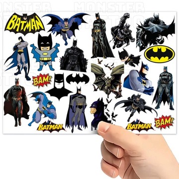 TATUAŻE ZMYWALNE WODNE DLA DZIECI DZIECIĘCE BATMAN WZORY SUPER JAKOŚĆ