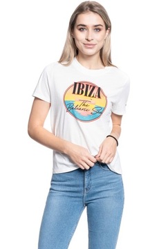 Damska koszulka t-shirt Wrangler HIGH RIB REGULAR TEE S