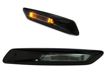 Kierunkowskazy boczne BMW 5 F10 F11 F07 LED diodowe clear black