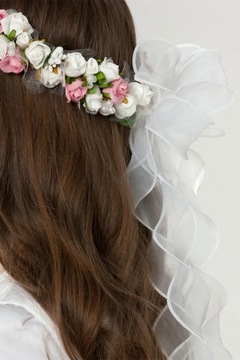 No1 Венок для причастия, как яркие белые и розовые венки для причастия WK99a