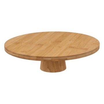 PATERA NA CIASTO bambusowa klasyczna prosta Ø 28cm