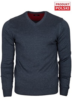 Sweter męski serek M&M PRODUKT POLSKI rozm. L