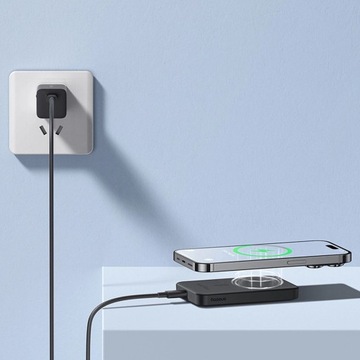 Индукционный блок питания Baseus с кабелем USB-C для MagSafe Qi QC PD 5000 мАч, 20 Вт