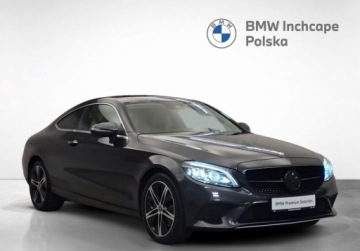 Mercedes Klasa C W205 Coupe Facelifting 2.0 300 258KM 2021 Mercedes-Benz Klasa C 4MATIC Coupe, Panoramiczny dach, Kamera 360, Burmest, zdjęcie 24