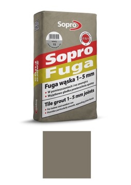 Sopro Fuga wąska 1-5 mm Betonowo-szary 25 kg