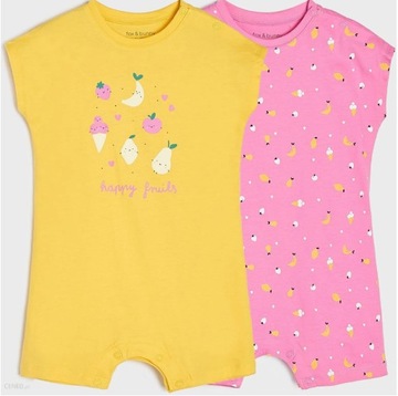 Sinsay_74 -80_ BAWEŁNIANY RAMPERS_ROMPER_ new_ 2 pack