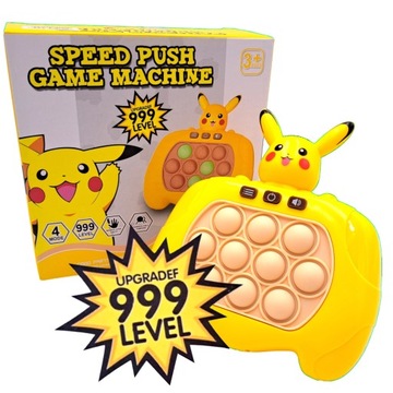 GRA POPIT POKEMON ZRĘCZNOŚCIOWA ELEKTRONICZNA ZABAWKA PIKACHU 999 LEVEL
