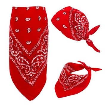 BANDANA KOWBOJSKA KOWBOJA KOWBOJKI CZERWONA