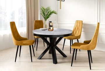 Стол промышленный круглый раздвижной LOFT 100/180