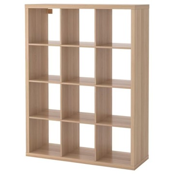 IKEA KALLAX regał z przegrodami 112x147 cm DĄB