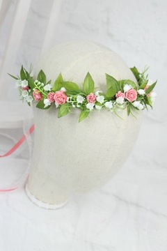 Свадебный венок для причастия, розы, украшение для волос